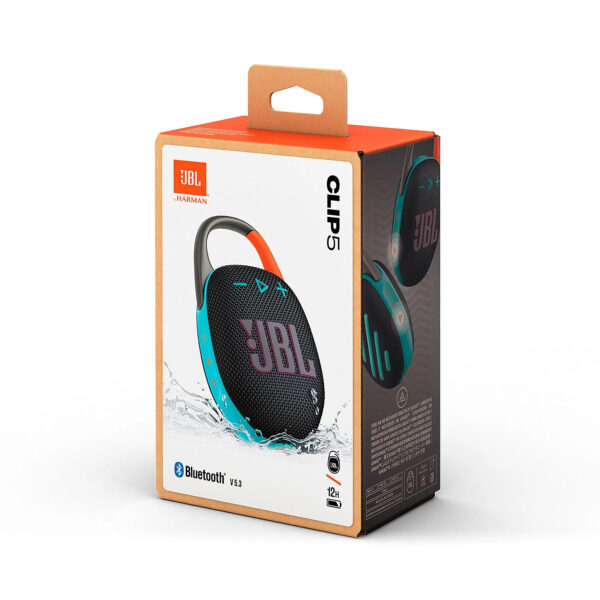 JBL Clip5 Bluetooth Hoparlör IP67 – Turuncu Siyah