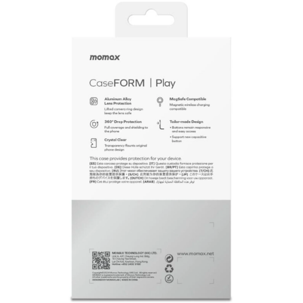 Momax iPhone 16 Pro Play MagSafe Kılıf – Şeffaf