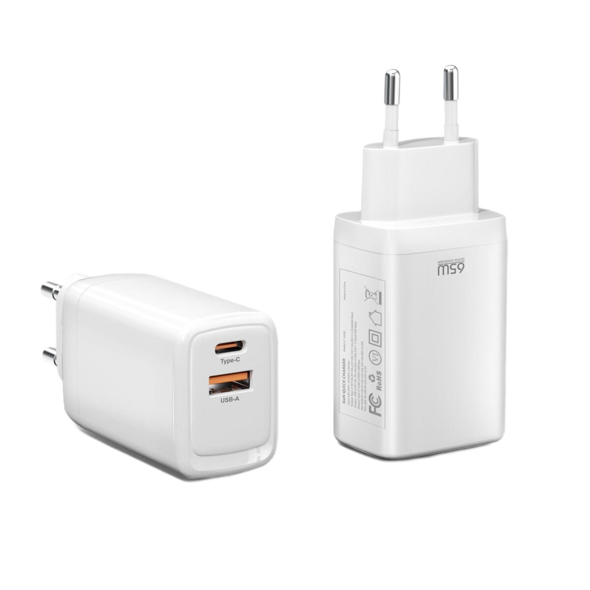 Piili 65 W PD - Q3.0 USB Adaptör - Beyaz