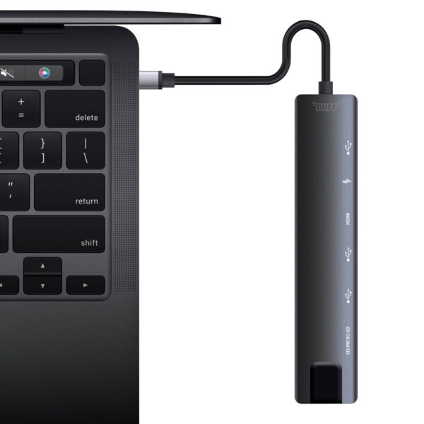 Buff Type C USB 8 in 1 Hub Çoklayıcı Adaptör