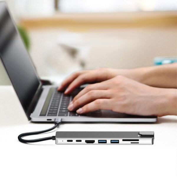 Buff Type C USB 8 in 1 Hub Çoklayıcı Adaptör