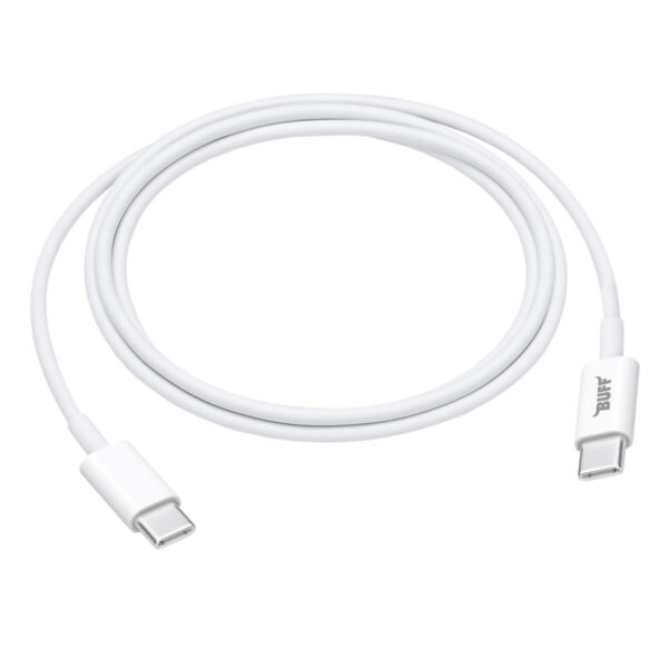 Buff 60W Type-C TO Type-C 5.0A 1.2M Data Kablosu – Beyaz