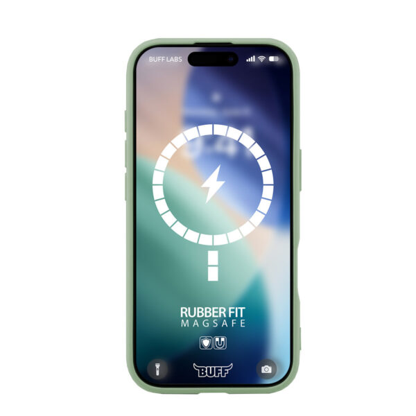 Buff iPhone 17 Magsafe Rubber Fit Silikon Kılıf – Göl Yeşili