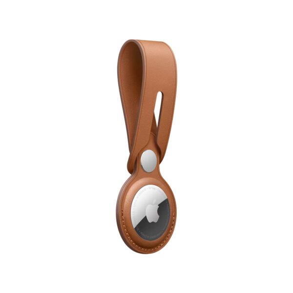 Apple AirTag Leather Loop – Saddle Brown