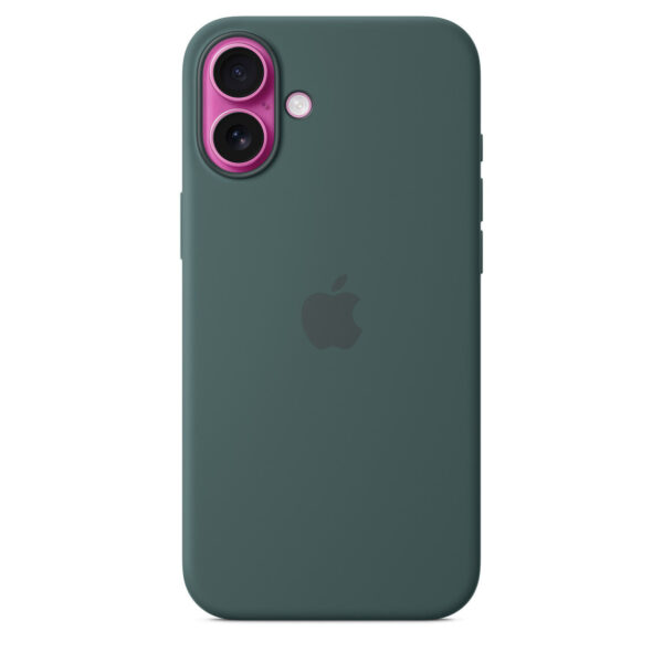 iPhone 16 Plus için MagSafe özellikli Silikon Kılıf – Göl Yeşili